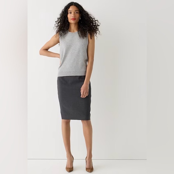 Jcrew no.2 pencil wool skirt grey size 0 - Picture 1 of 4
